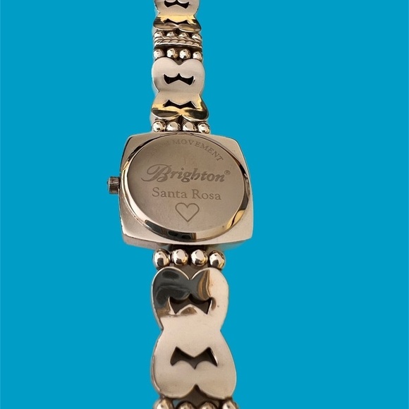 Brighton Santa Rosa Ladies Wristwatch Silver Plate Bracelet Watch - New battery